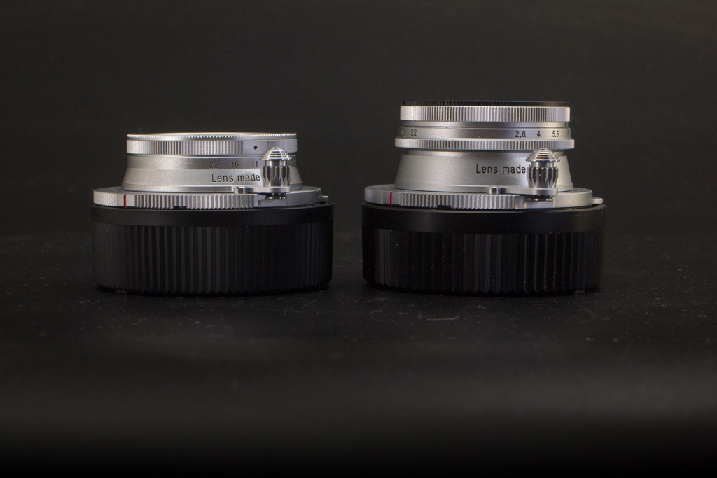 左 COLOR-SKOPAR 35mm F3.5 Aspherical 右 HELIAR 40mm F2.8 Aspherical